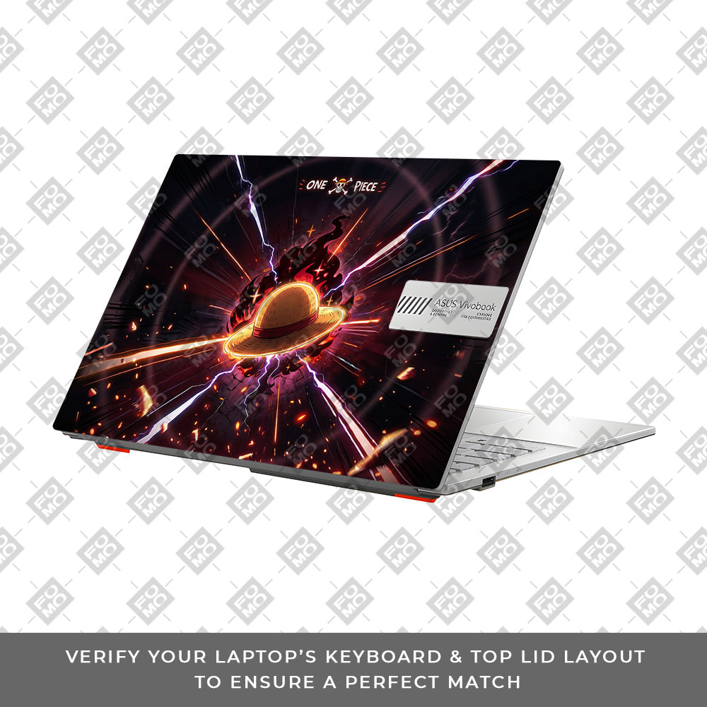 One Piece Fire Hat Asus Vivobook 16X M1603QA 3D Laptop Skin