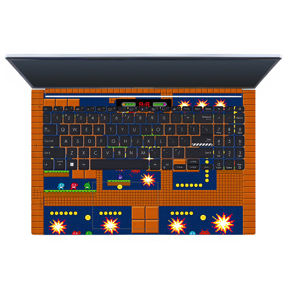 Pixelated Retro Arcade Asus Vivobook 15 X1502VA 3D Laptop Skin