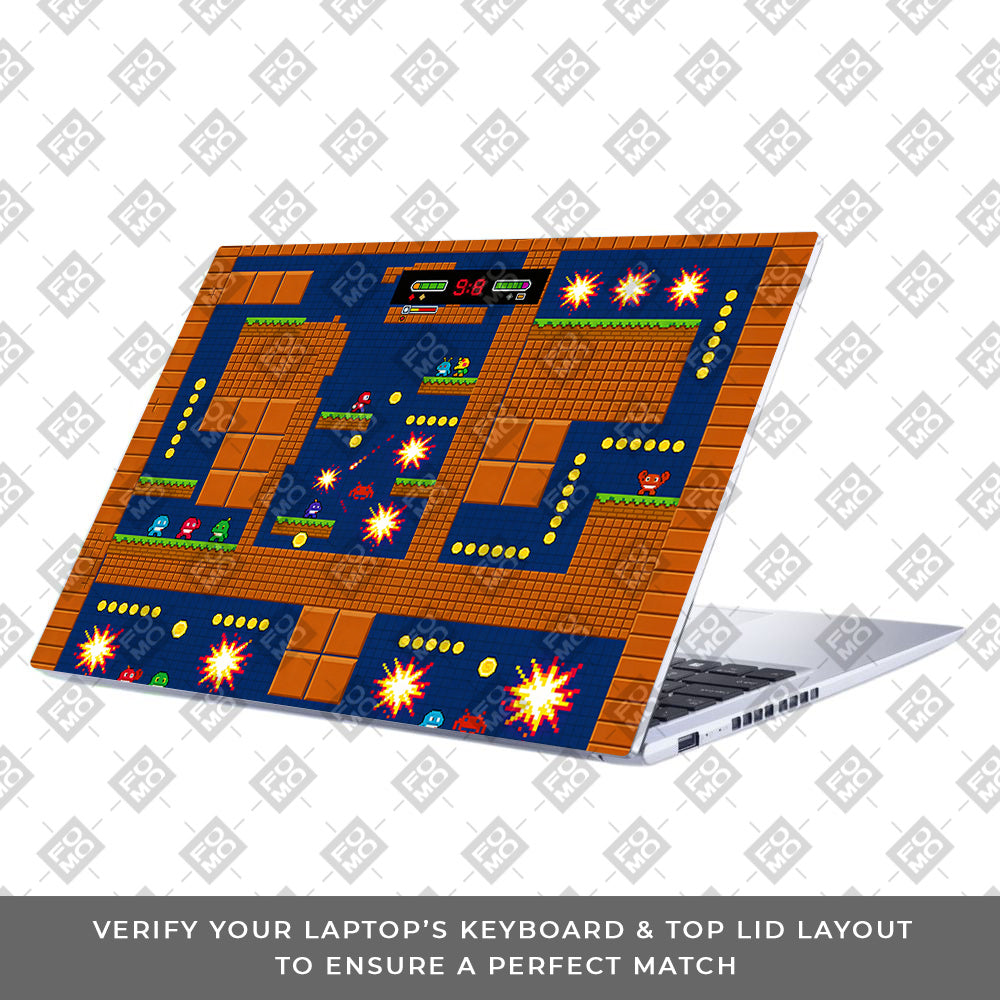 Pixelated Retro Arcade Asus Vivobook 15 X1502ZA 3D Laptop Skin