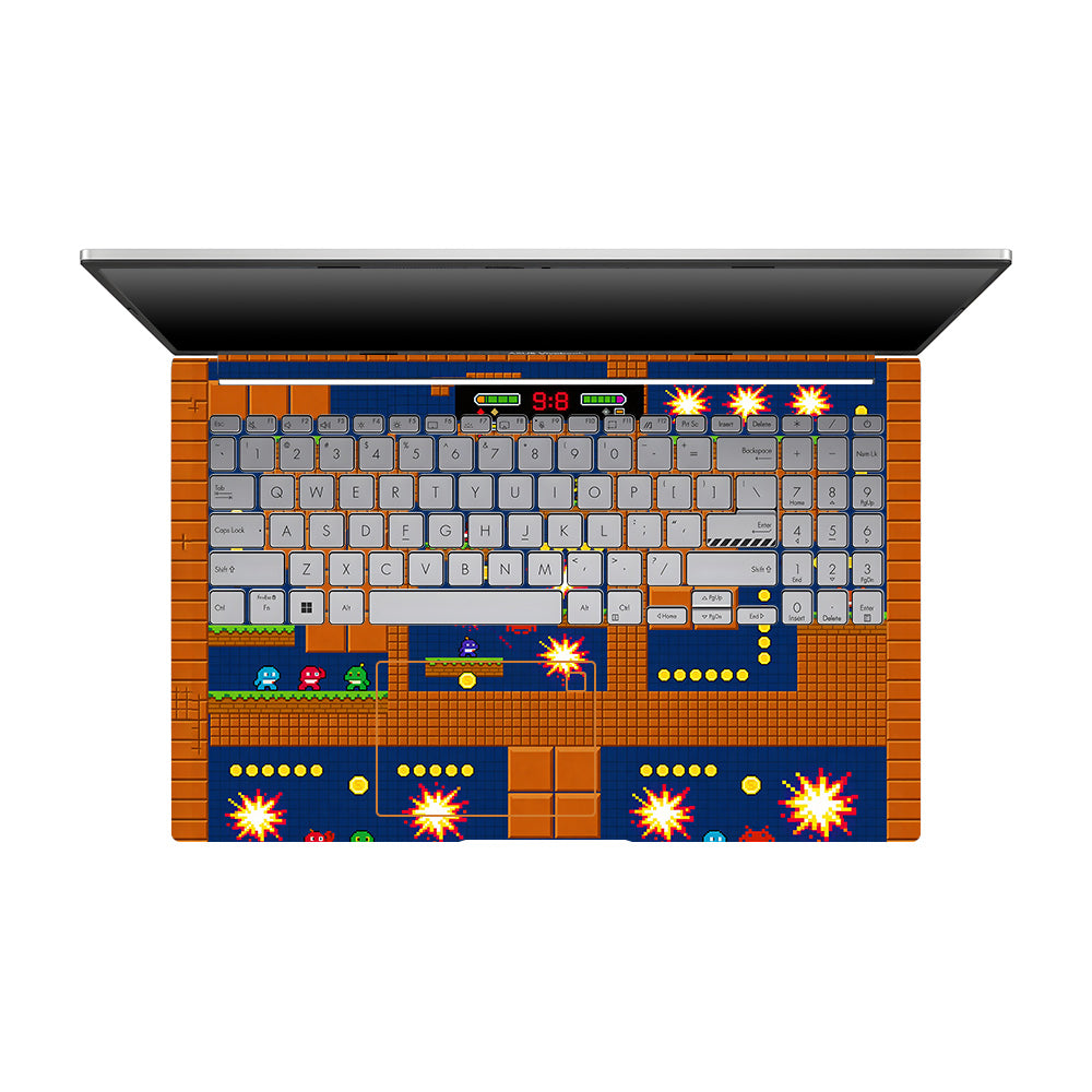 Pixelated Retro Arcade Asus VivoBook 15 X1504VA 3D Laptop Skin