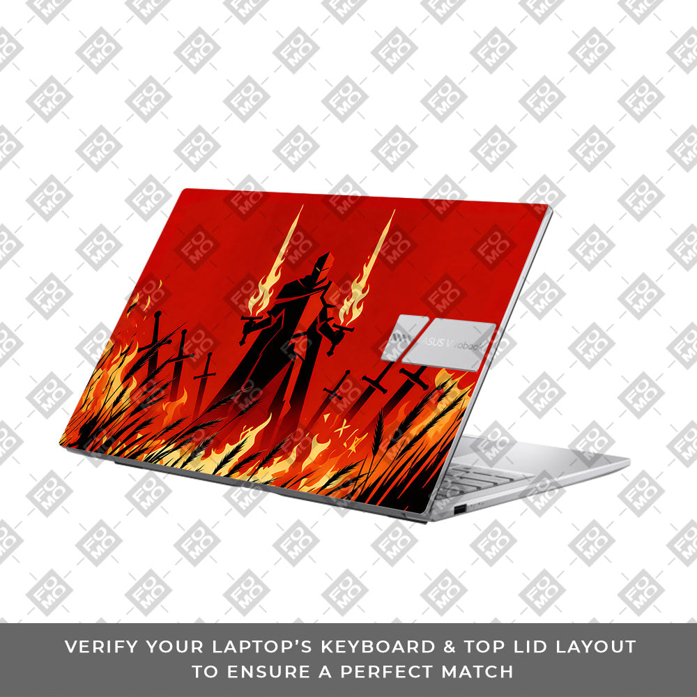 Knight of Flames Asus Vivobook 15 X1504ZA 3D Laptop Skin
