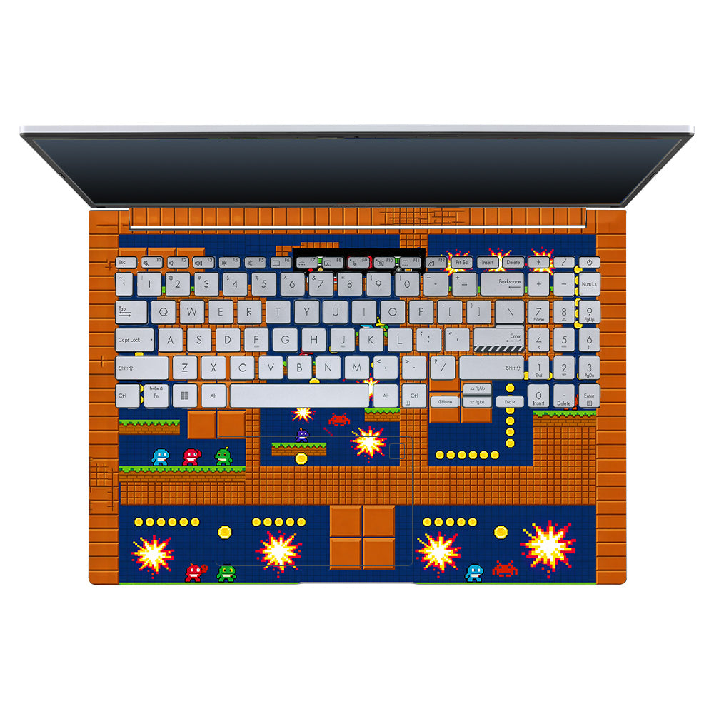 Pixelated Retro Arcade Asus VivoBook 16X K3605 3D Laptop Skin