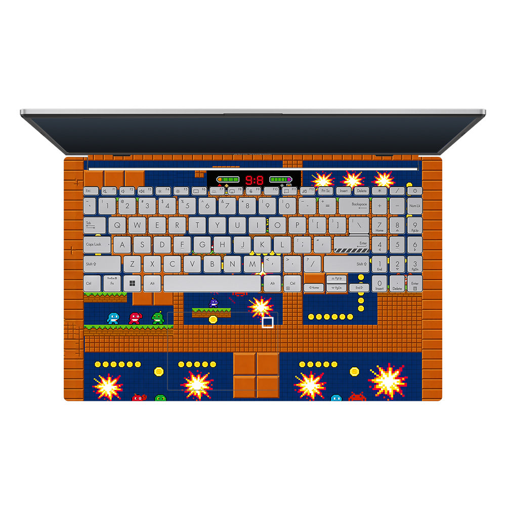 Pixelated Retro Arcade Asus Vivobook Go 14 E1404 3D Laptop Skin