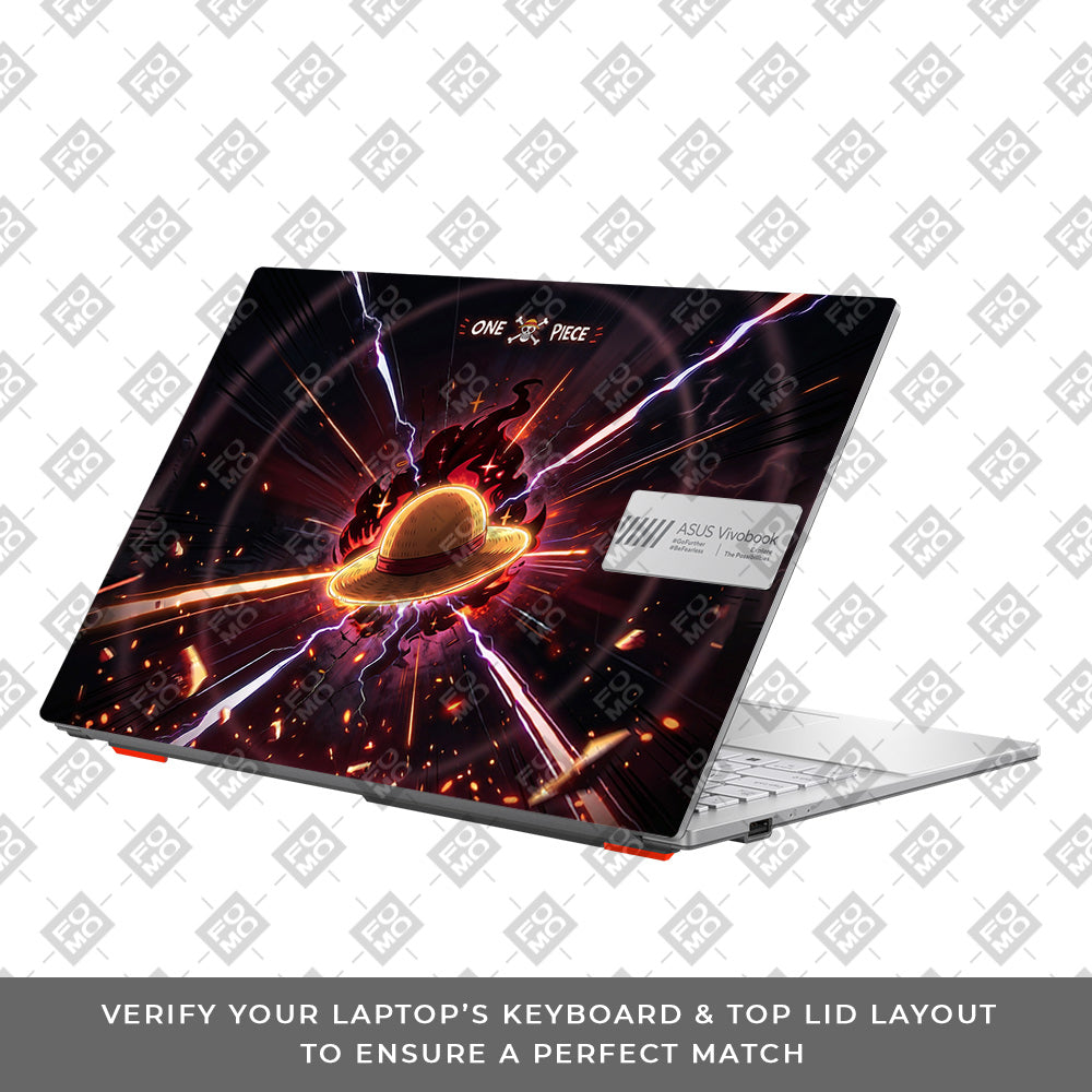 One Piece Fire Hat Asus Vivobook Go 14 E1404 3D Laptop Skin