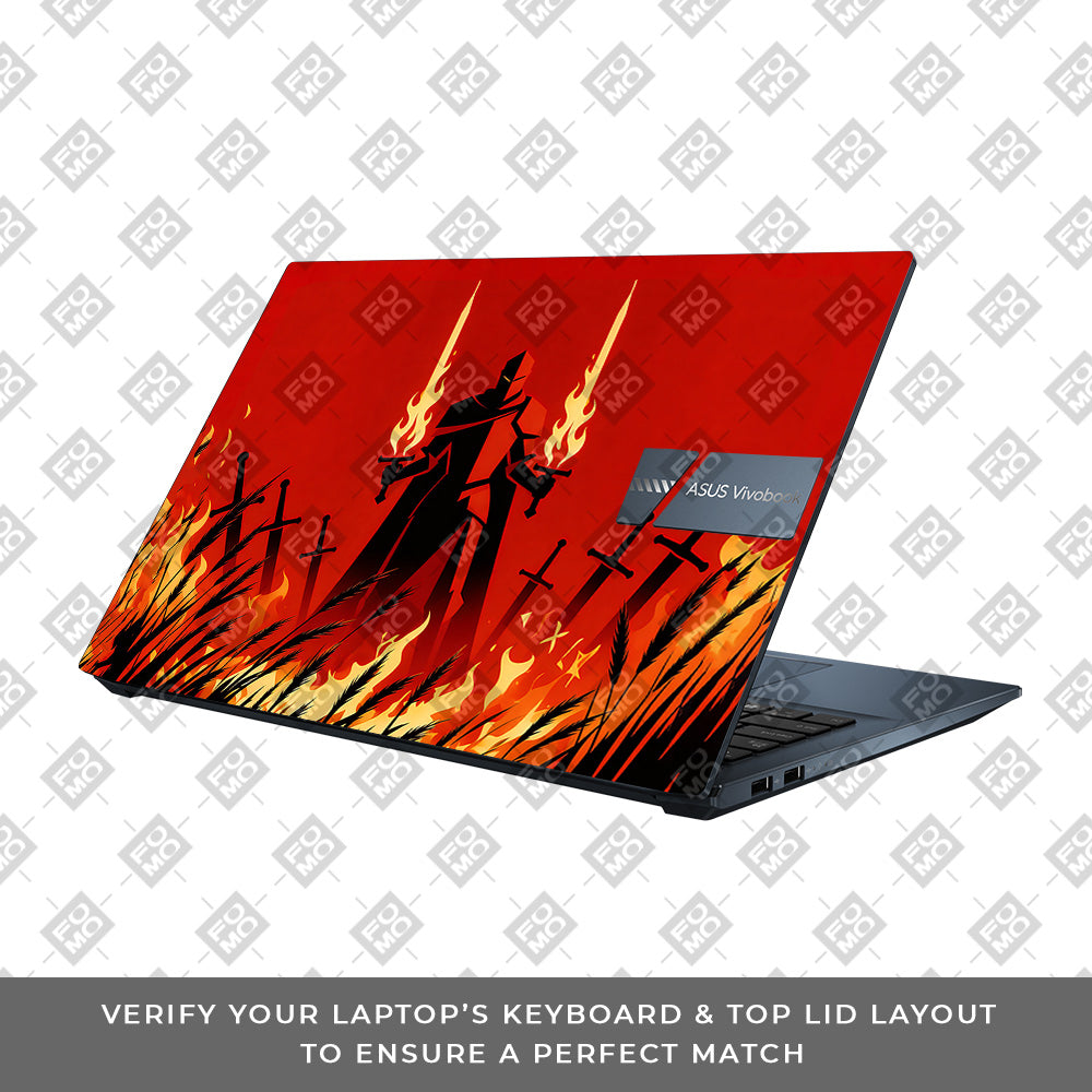 Knight of Flames Asus Vivobook Go 15 E1504G 3D Laptop Skin
