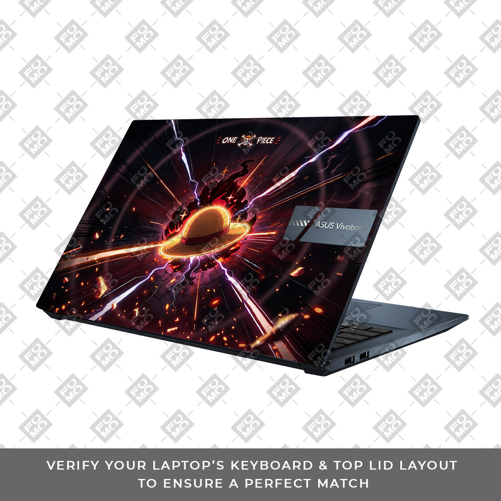 One Piece Fire Hat Asus Vivobook Go 15 E1504G 3D Laptop Skin
