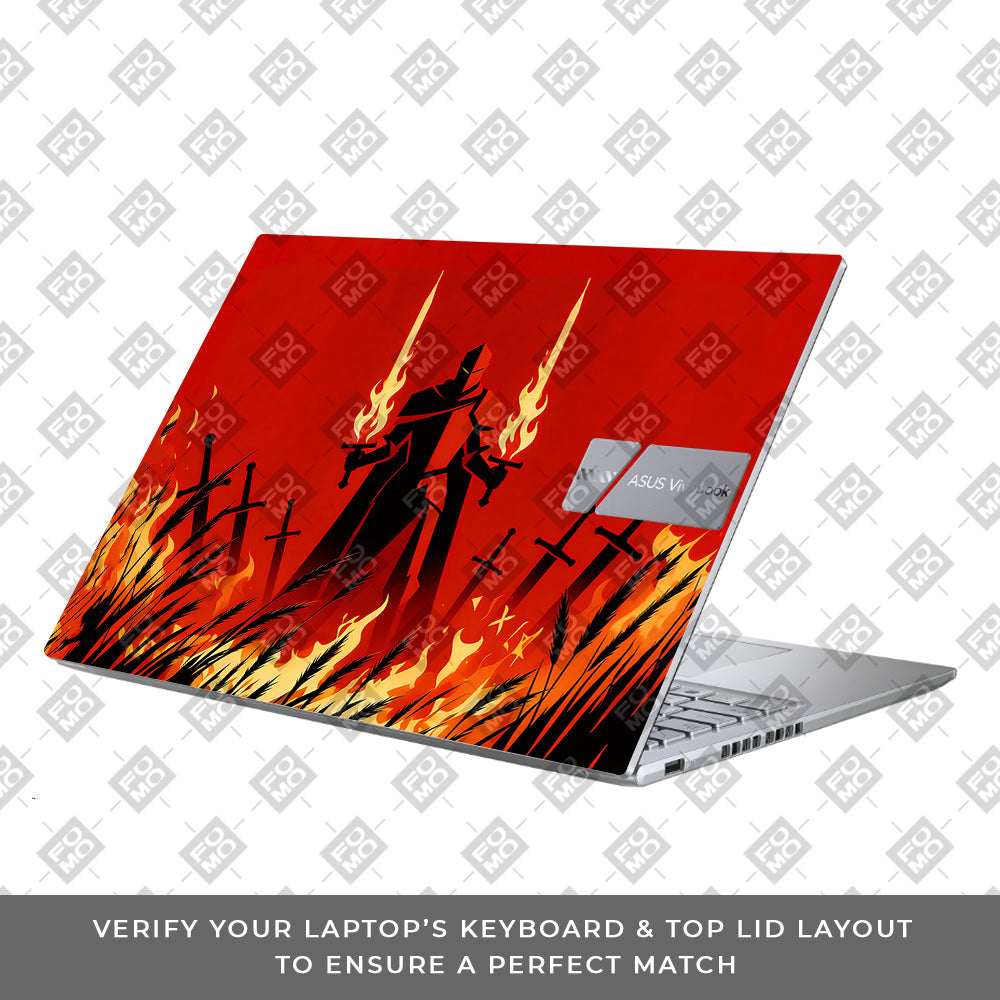 Knight of Flames Asus Vivobook Pro 15 M6500QC & M6500QH 3D Laptop Skin