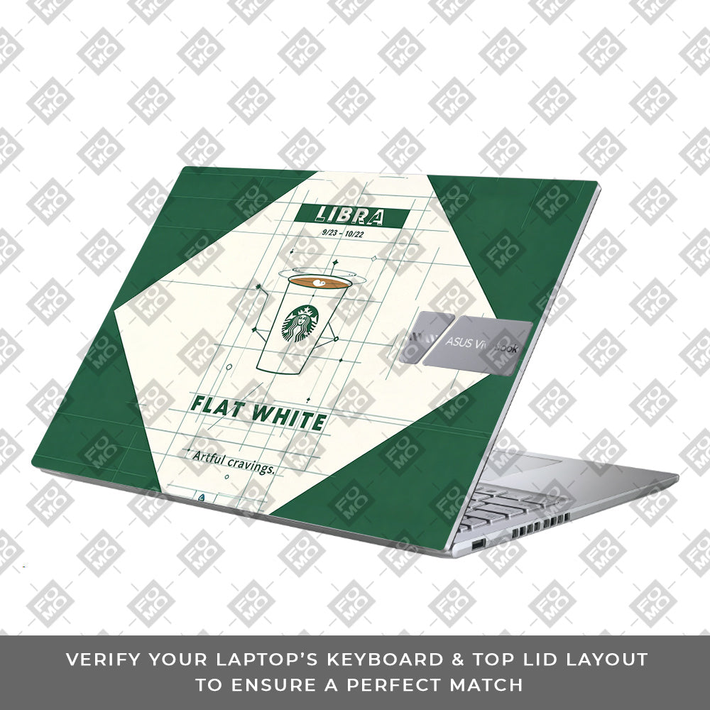 Libra Flat White Asus Vivobook X1605ZA 3D Laptop Skin