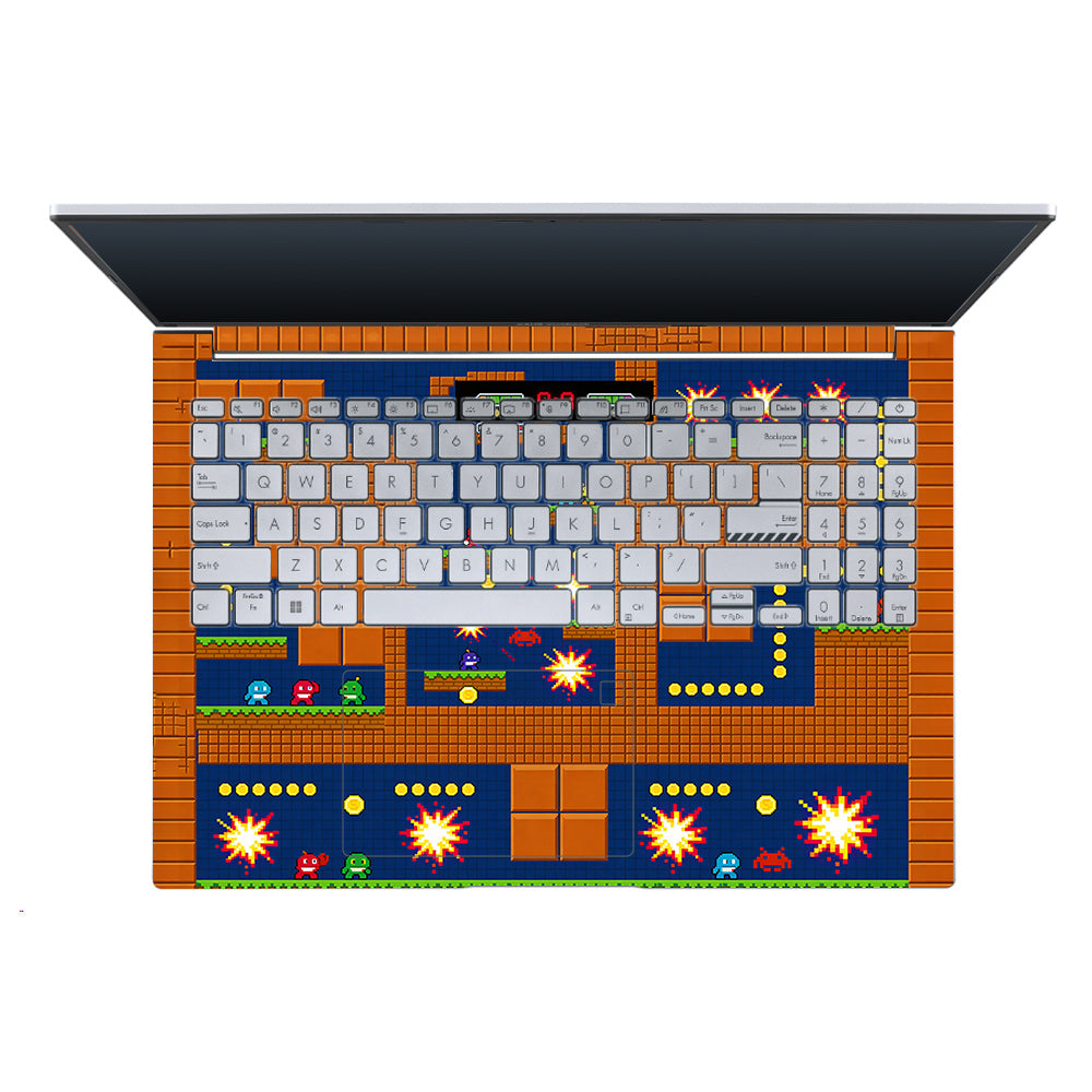 Pixelated Retro Arcade Asus Vivobook X1605ZA 3D Laptop Skin