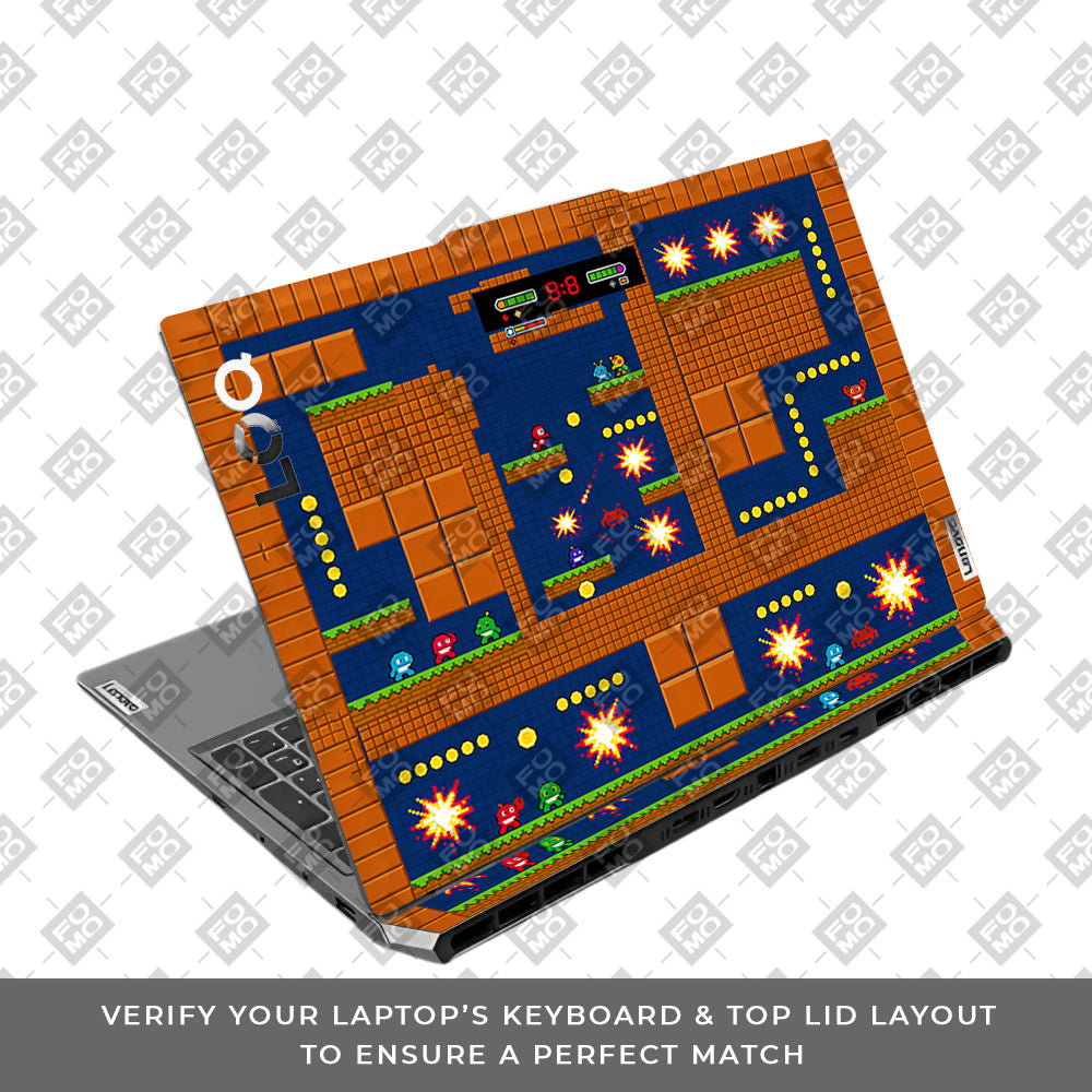 Pixelated Retro Arcade Lenovo LOQ 2024, 2025 3D Laptop Skin