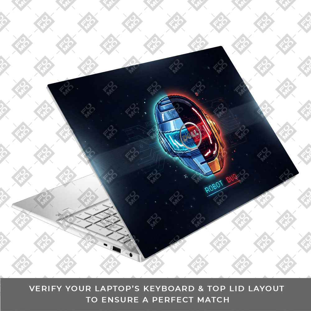 Robot Duo Dell Inspiron 3501 3D Laptop Skin