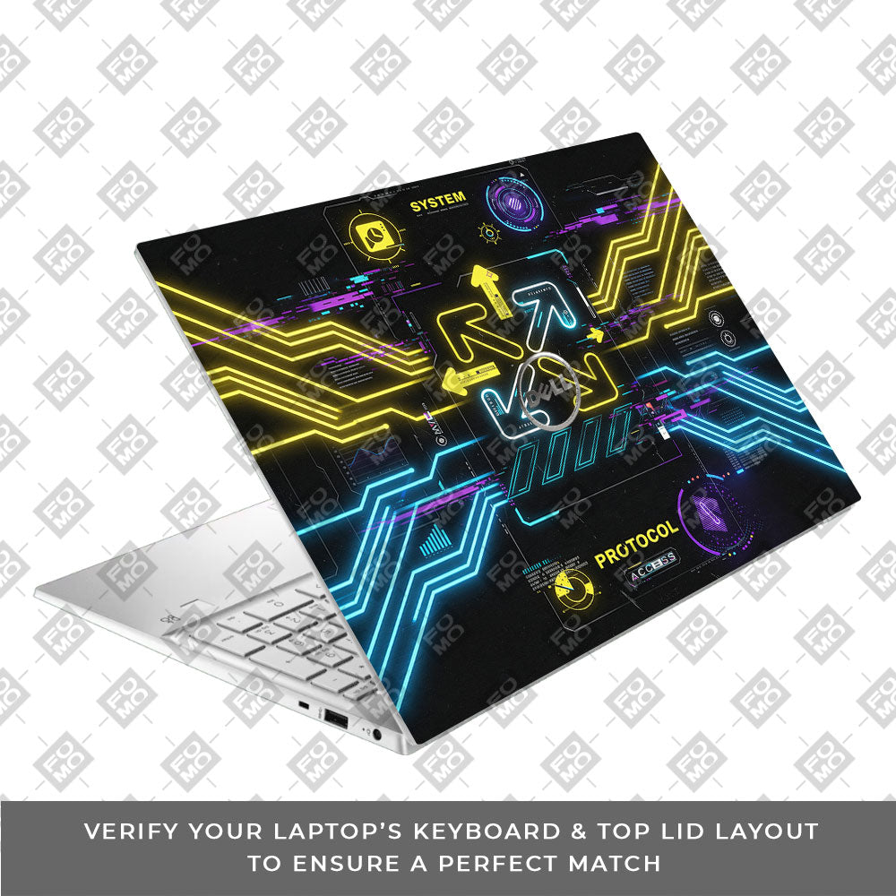 System Protocol Dell Inspiron 3501 3D Laptop Skin