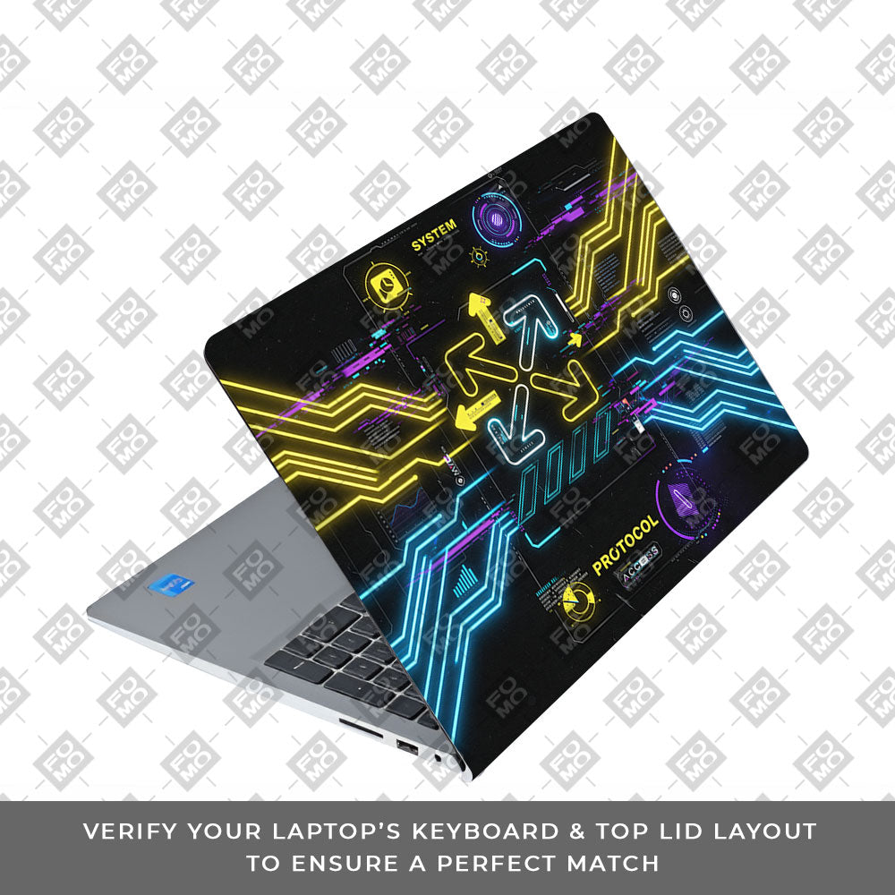 System Protocol Dell Inspiron 3520 3D Laptop Skin