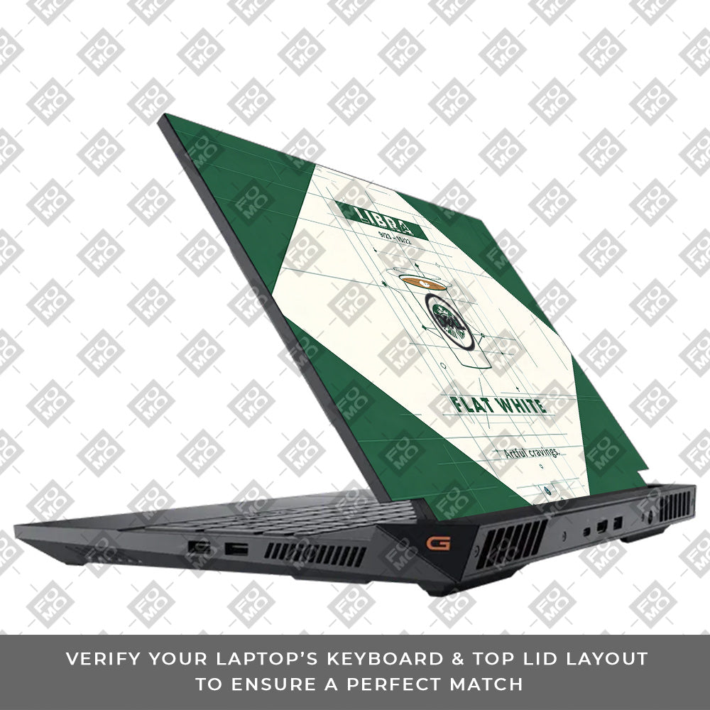 Libra Flat White Dell G15 5520, 5530 3D Laptop Skin