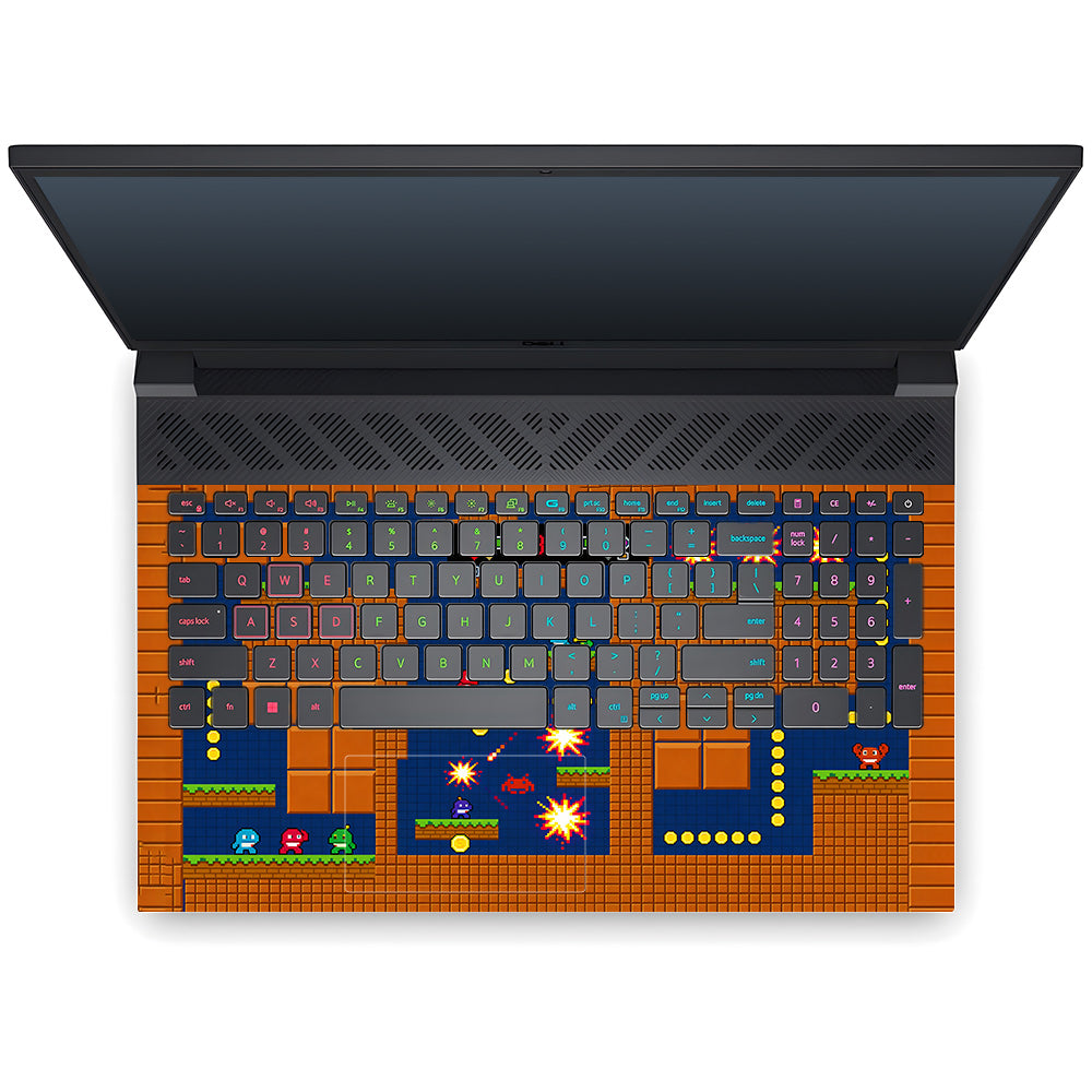 Pixelated Retro Arcade Dell G15 5520, 5530 3D Laptop Skin