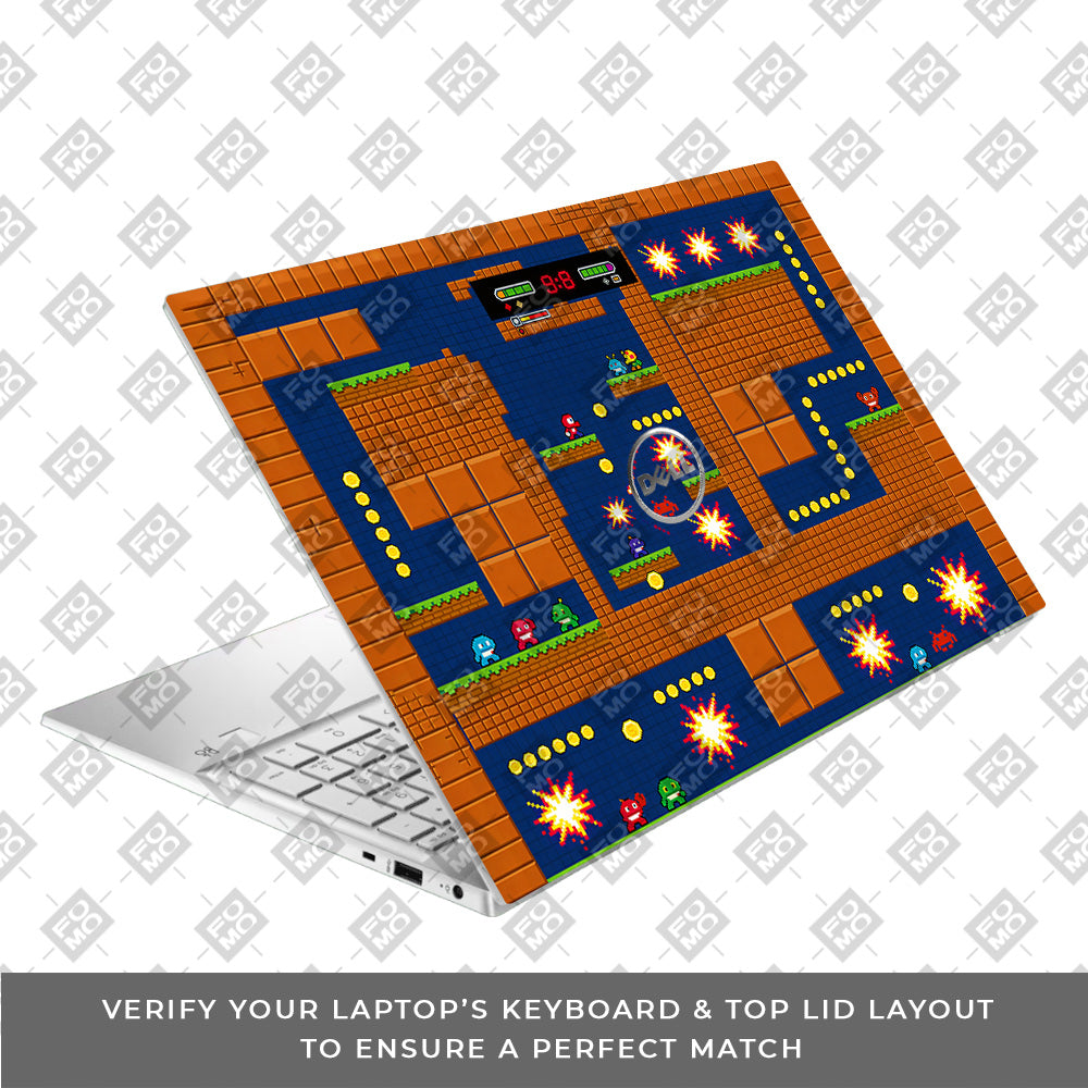 Pixelated Retro Arcade Dell Inspiron 3501 3D Laptop Skin