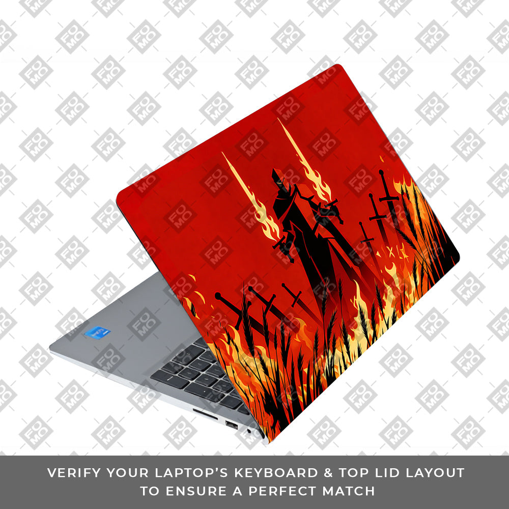 Knight of Flames Dell Inspiron 3520 3D Laptop Skin