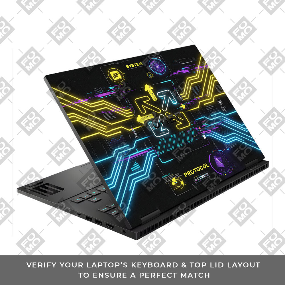 System Protocol HP Omen Gaming 16 2025, 2026 3D Laptop Skin