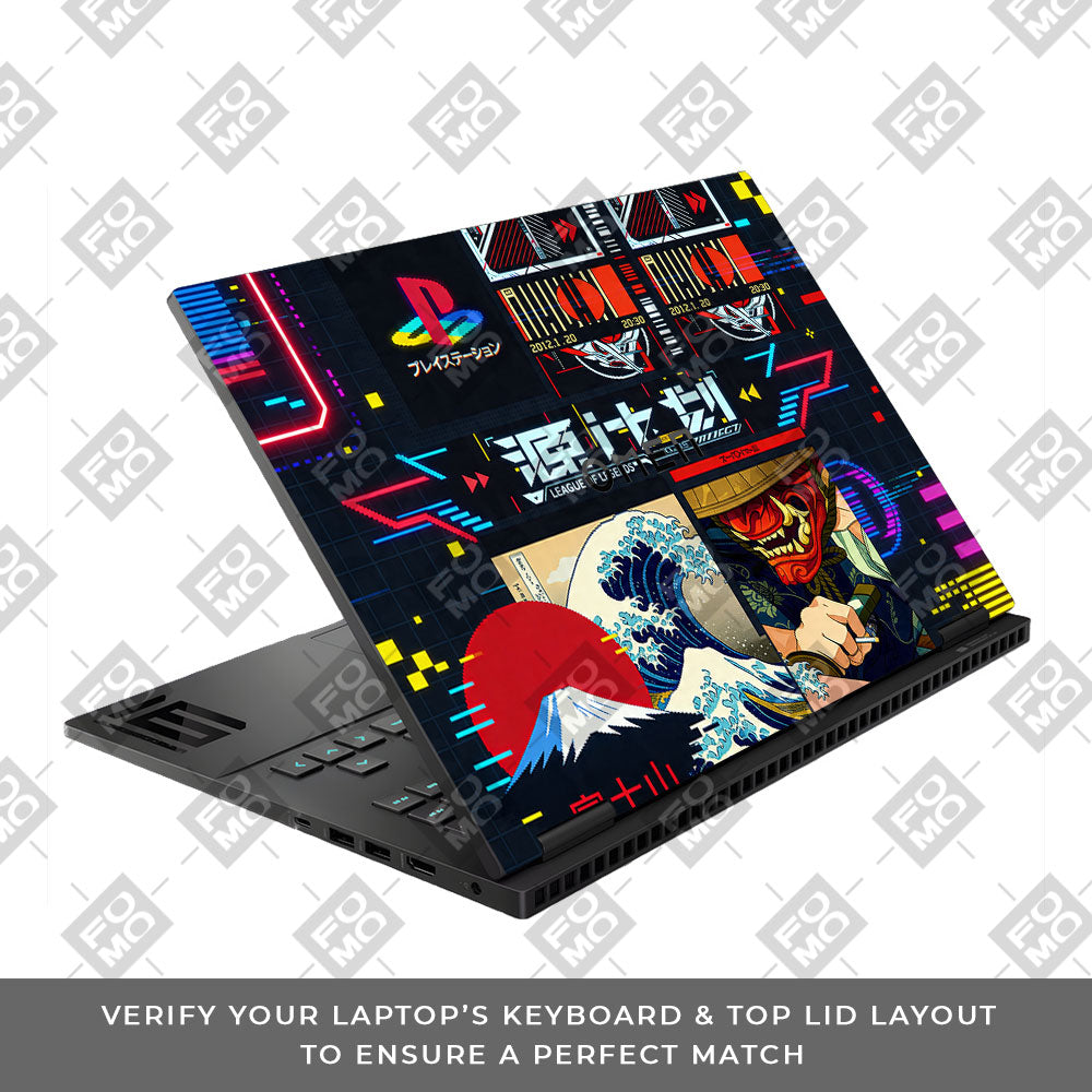 PlayStation Retro HP Omen Gaming 16 2025, 2026 3D Laptop Skin