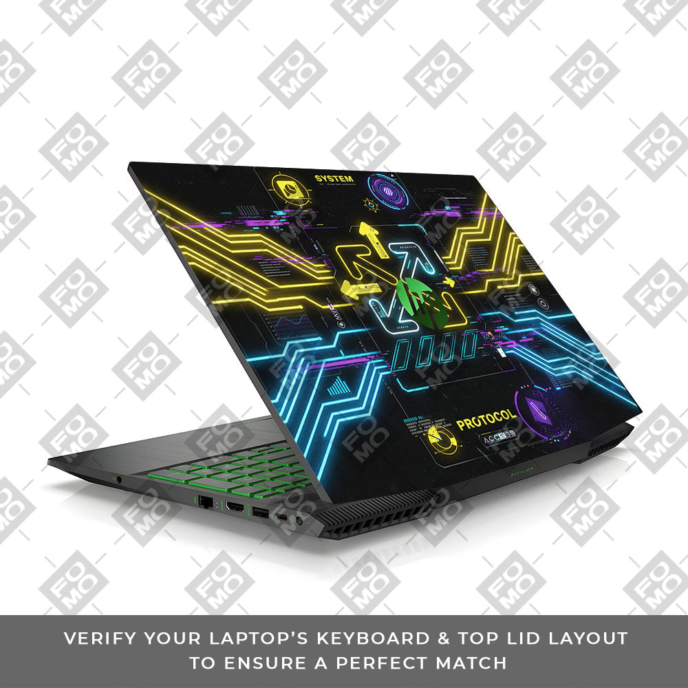 System Protocol HP Pavilion Gaming 15 CX Series 3D Laptop Skin