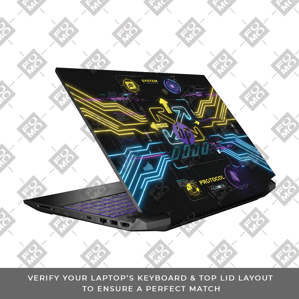 System Protocol HP Pavilion Gaming 15 EC Series 3D Laptop Skin