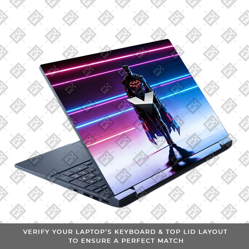 Superhero Neon Streaks HP Victus 3D Laptop Skin