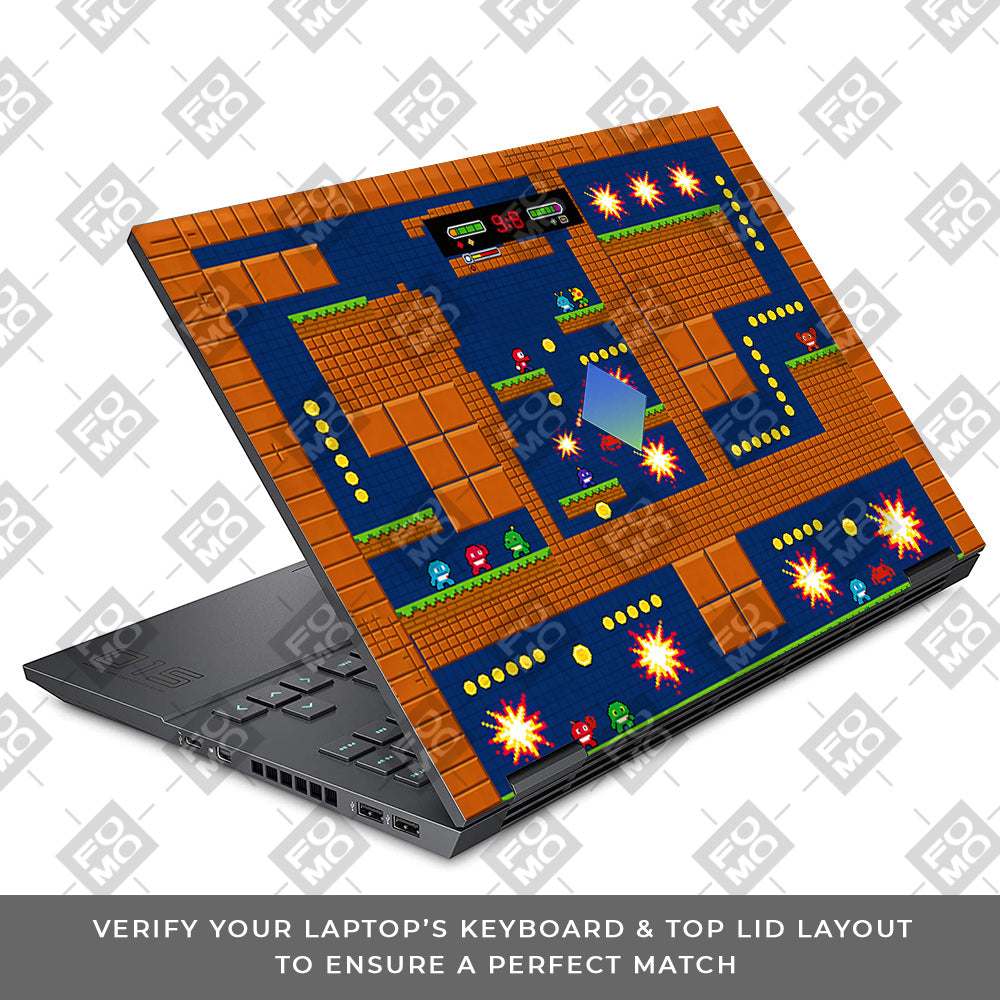Pixelated Retro Arcade HP Omen 15 3D Laptop Skin