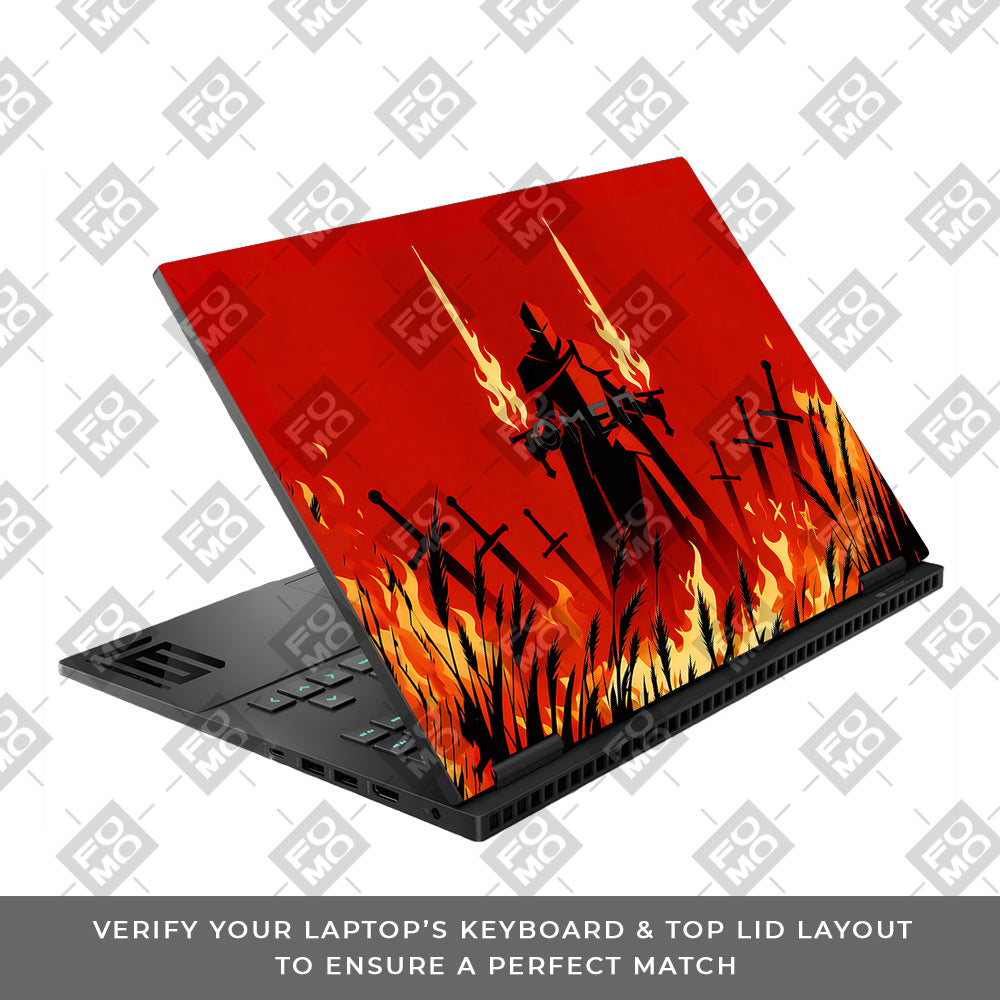 Knight of Flames HP Omen Gaming 16 3D Laptop Skin