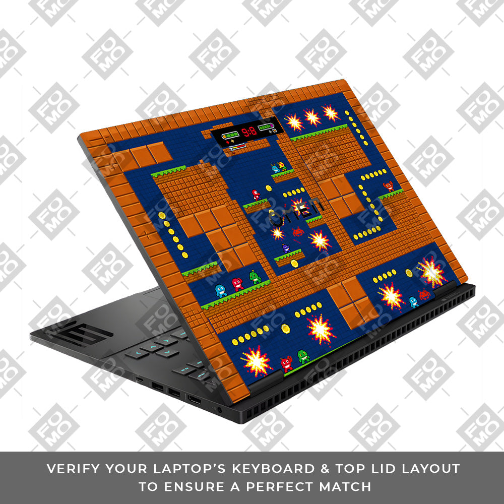Pixelated Retro Arcade HP Omen Gaming 16 3D Laptop Skin