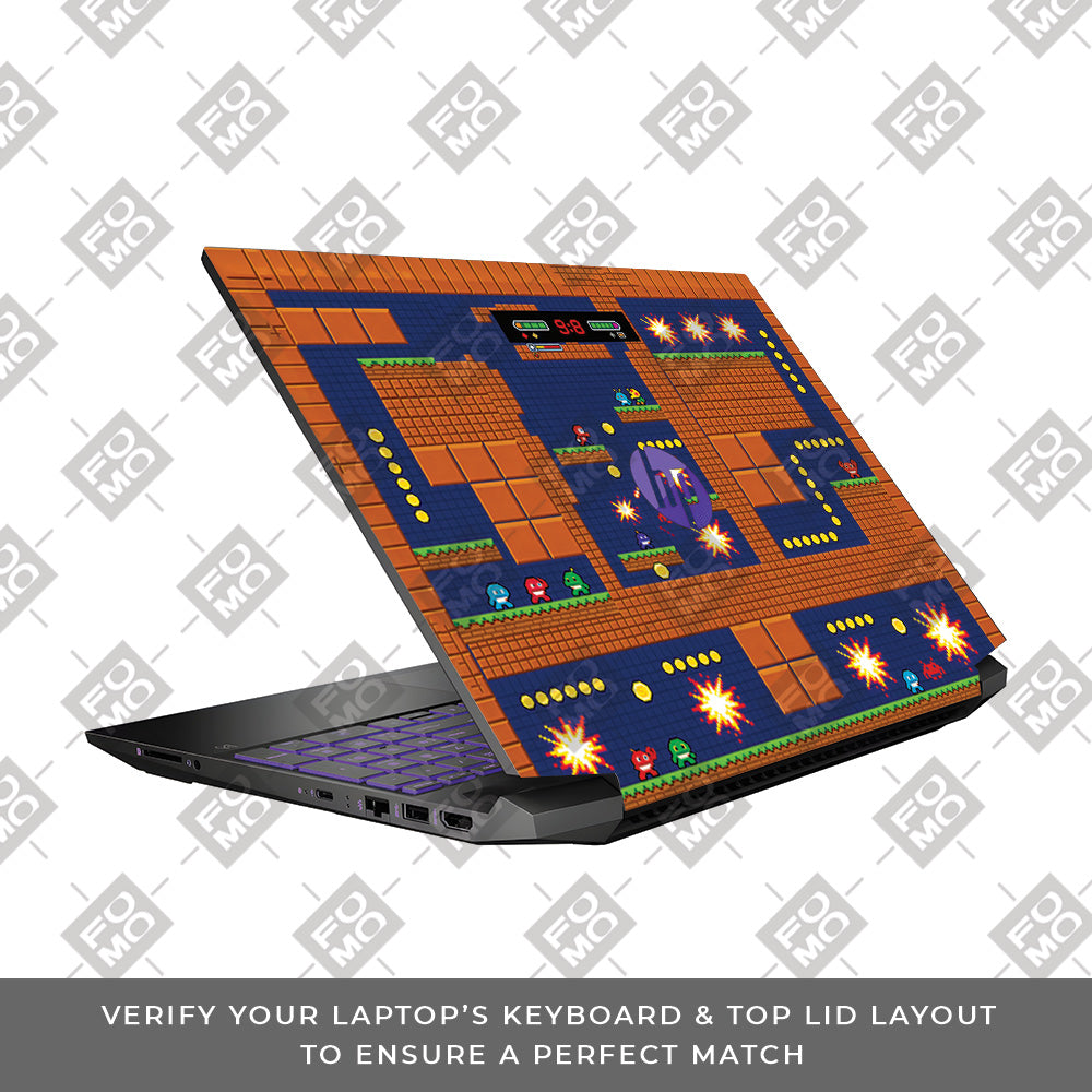 Pixelated Retro Arcade HP Pavilion Gaming 15 EC Series 3D Laptop Skin