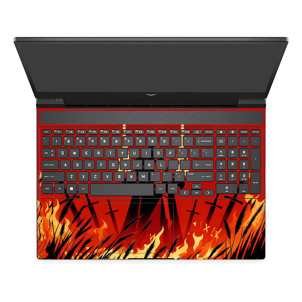Knight of Flames HP Victus 3D Laptop Skin