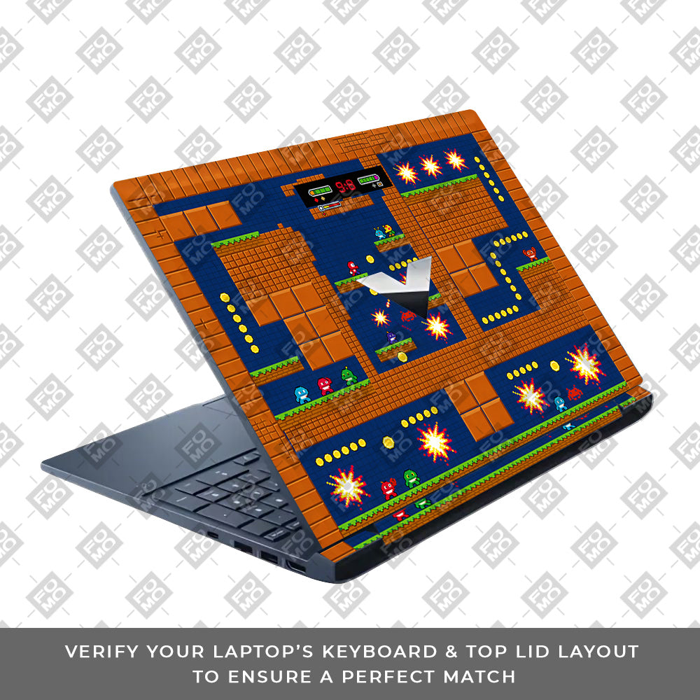 Pixelated Retro Arcade HP Victus 3D Laptop Skin
