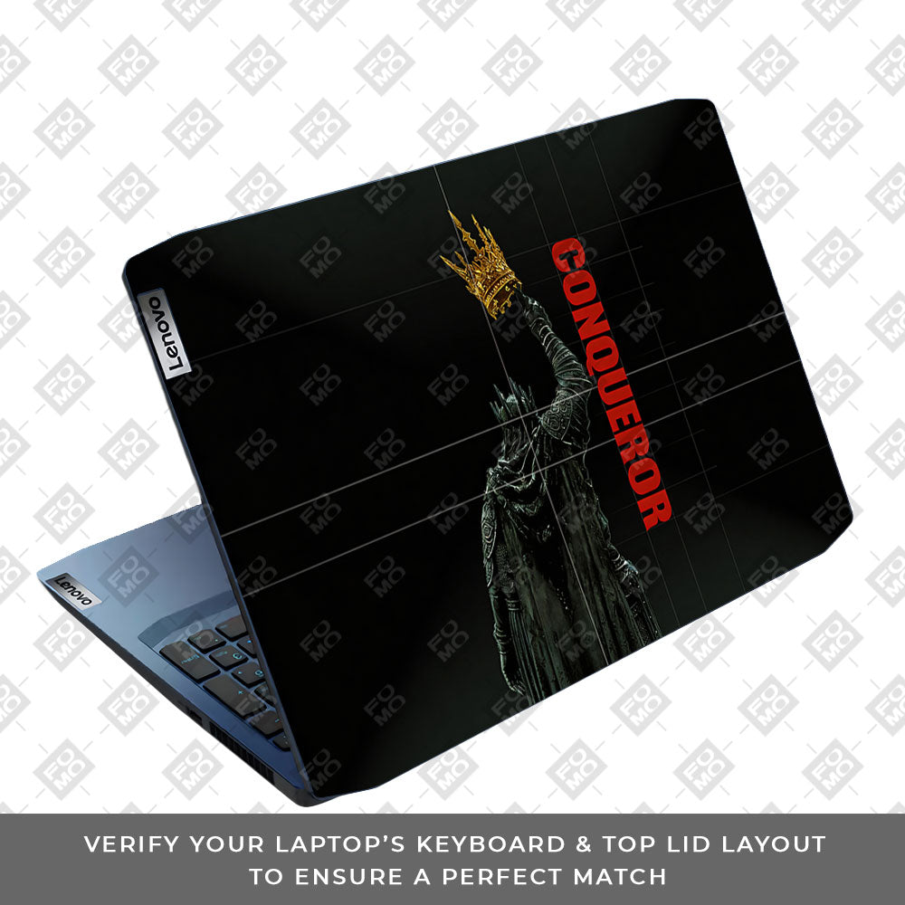 Crowned Conqueror Lenovo Ideapad Gaming 3 15ARH05 and 15IMH05 3D Laptop Skin
