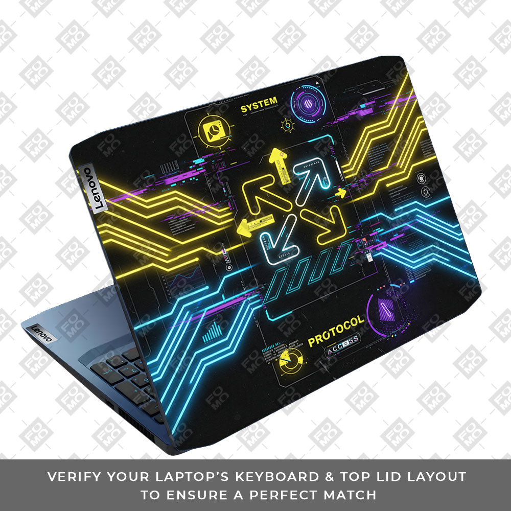 System Protocol Lenovo Ideapad Gaming 3 15ARH05 and 15IMH05 3D Laptop Skin