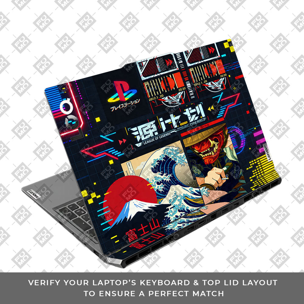 PlayStation Retro Lenovo LOQ 2024, 2025 3D Laptop Skin