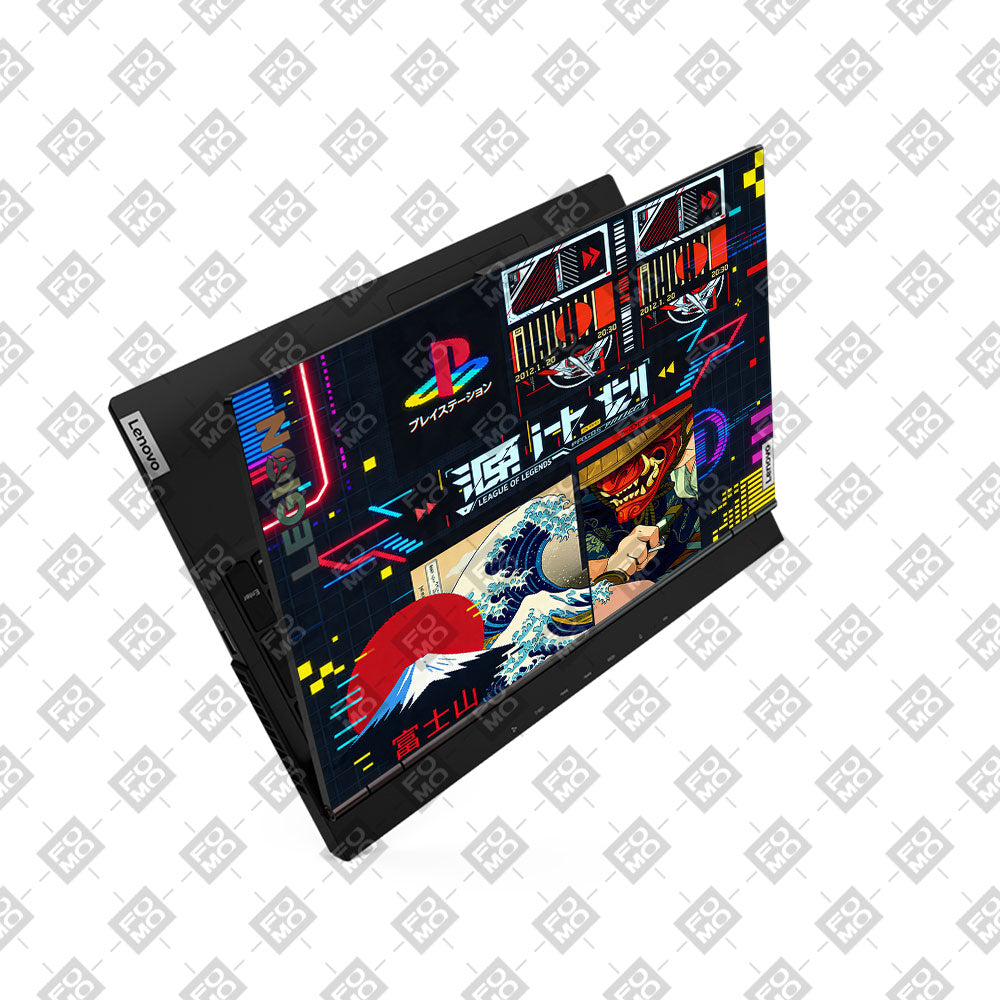 PlayStation Retro Lenovo Legion 5 15ARH05 3D Laptop Skin
