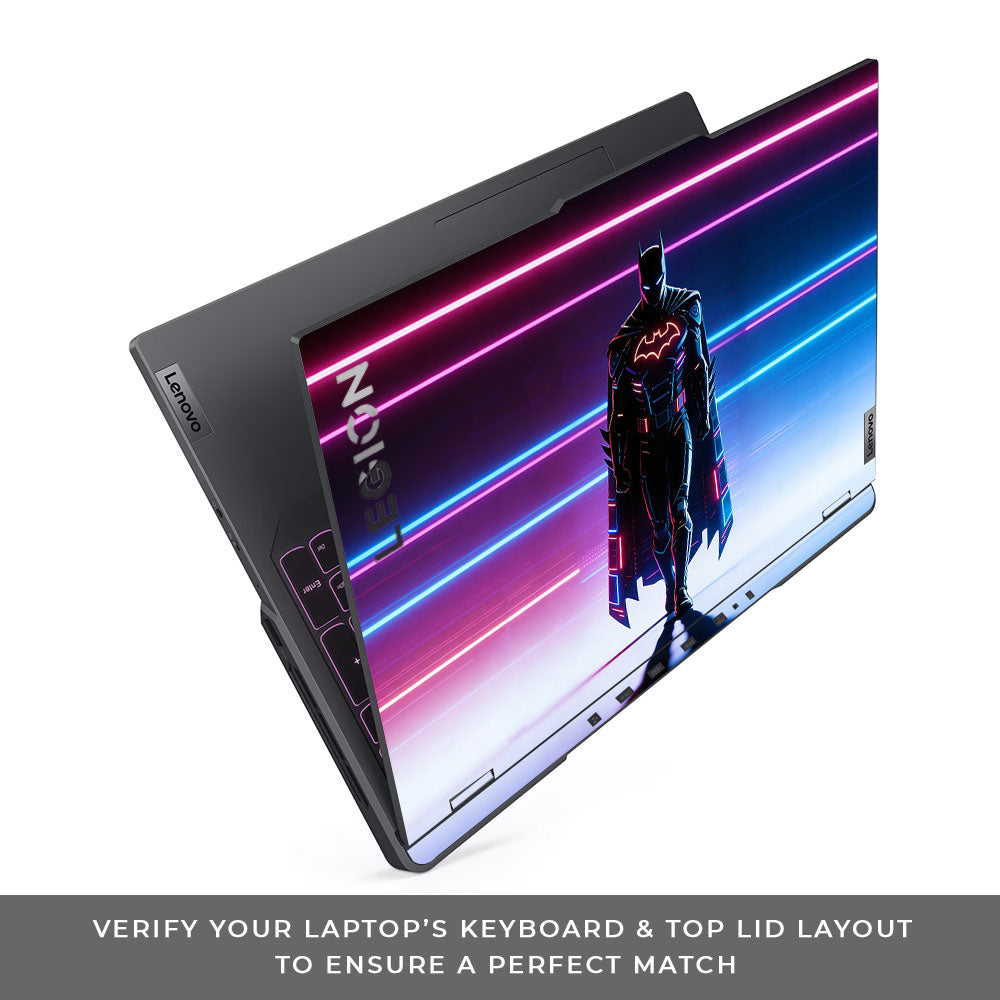 Superhero Neon Streaks Lenovo Legion 5 Pro 16IRX8 and 16IRX9 3D Laptop Skin