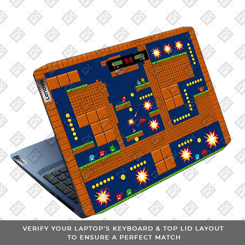 Pixelated Retro Arcade Lenovo Ideapad Gaming 3 15ARH05 and 15IMH05 3D Laptop Skin