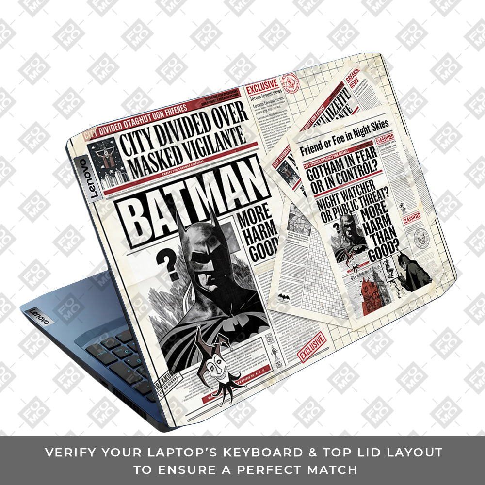 Batman Gotham’s Legacy Lenovo Ideapad Gaming 3 15ARH05 and 15IMH05 3D Laptop Skin