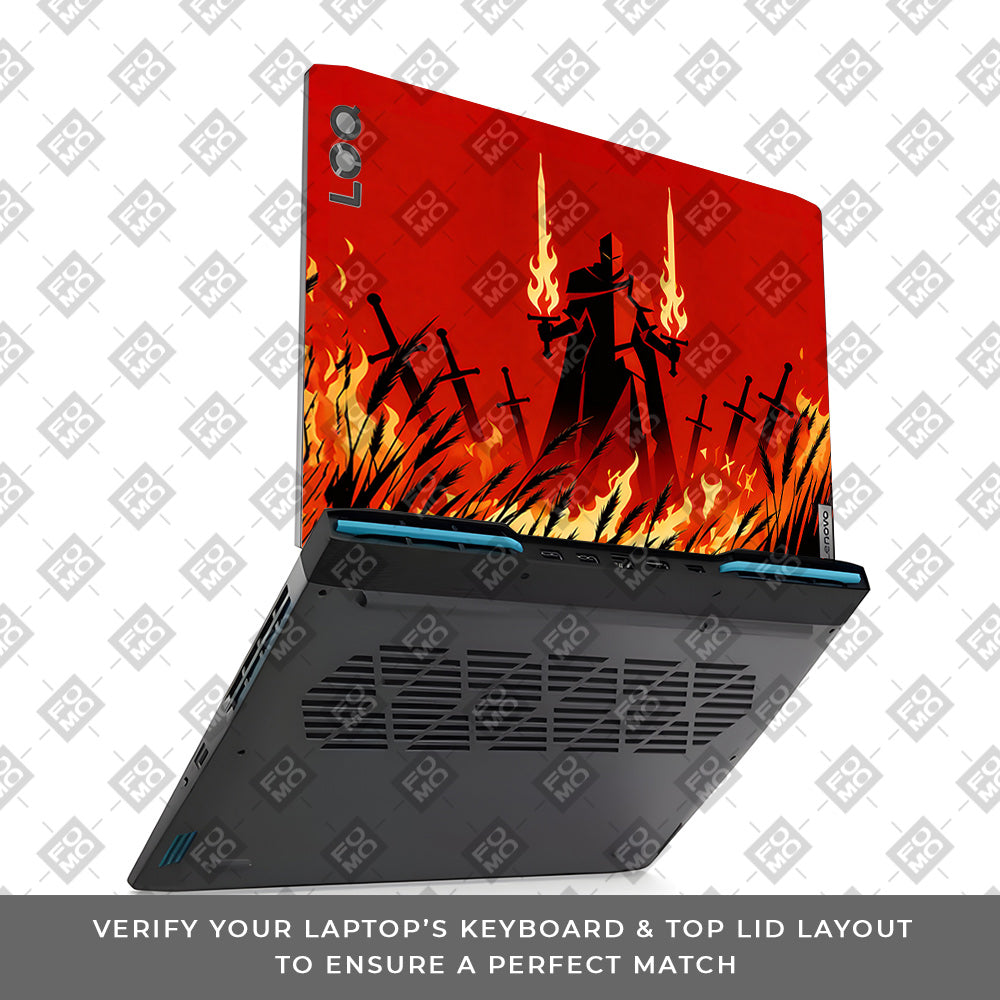 Knight of Flames Lenovo LOQ 2023 15IRH8, 15APH8  3D Laptop Skin
