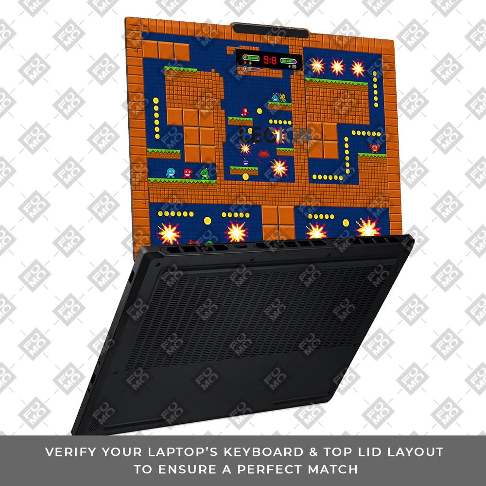 Pixelated Retro Arcade Lenovo Legion 5 15AHP10 3D Laptop Skin