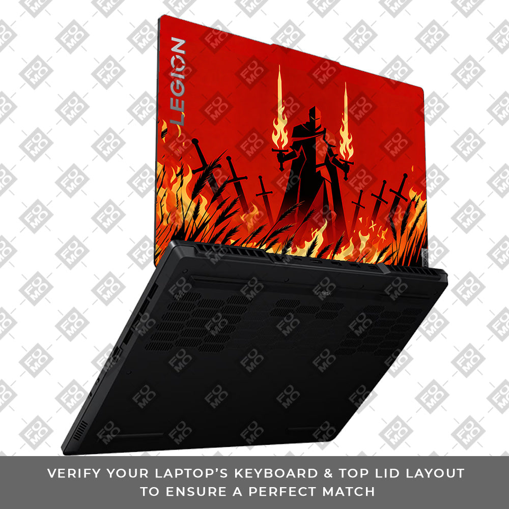 Knight of Flames Lenovo Legion 5 15ARP8 3D Laptop Skin