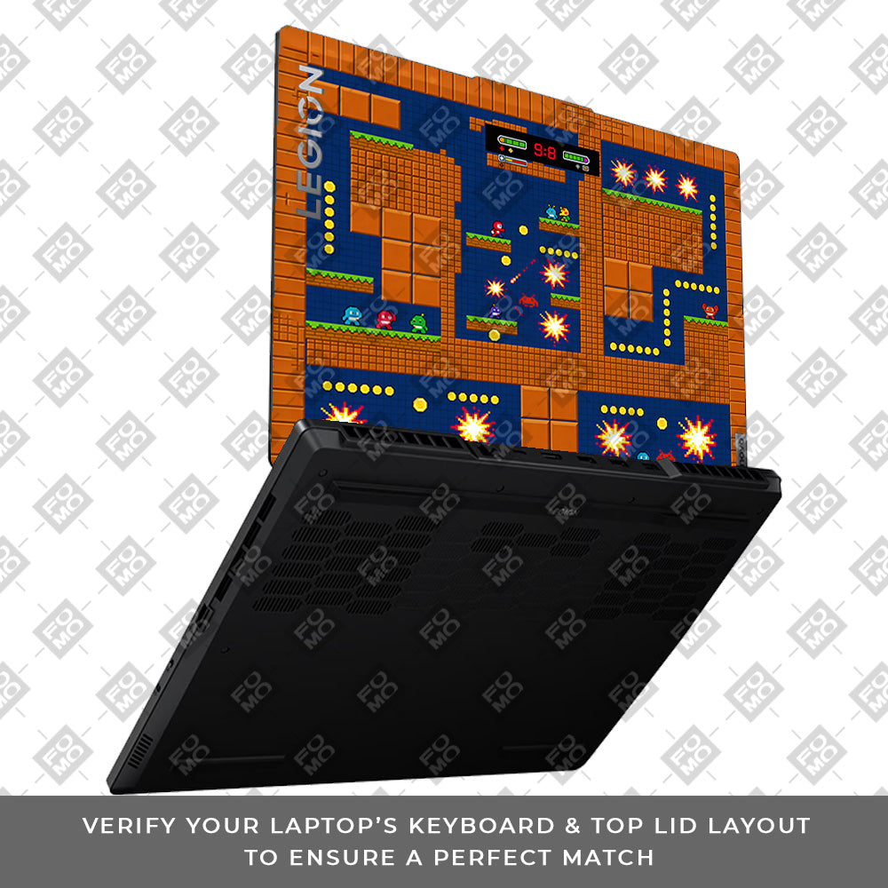 Pixelated Retro Arcade Lenovo Legion 5 15ARP8 3D Laptop Skin