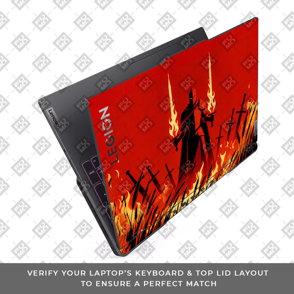 Knight of Flames Lenovo Legion 5 Pro 16IRX8 and 16IRX9 3D Laptop Skin