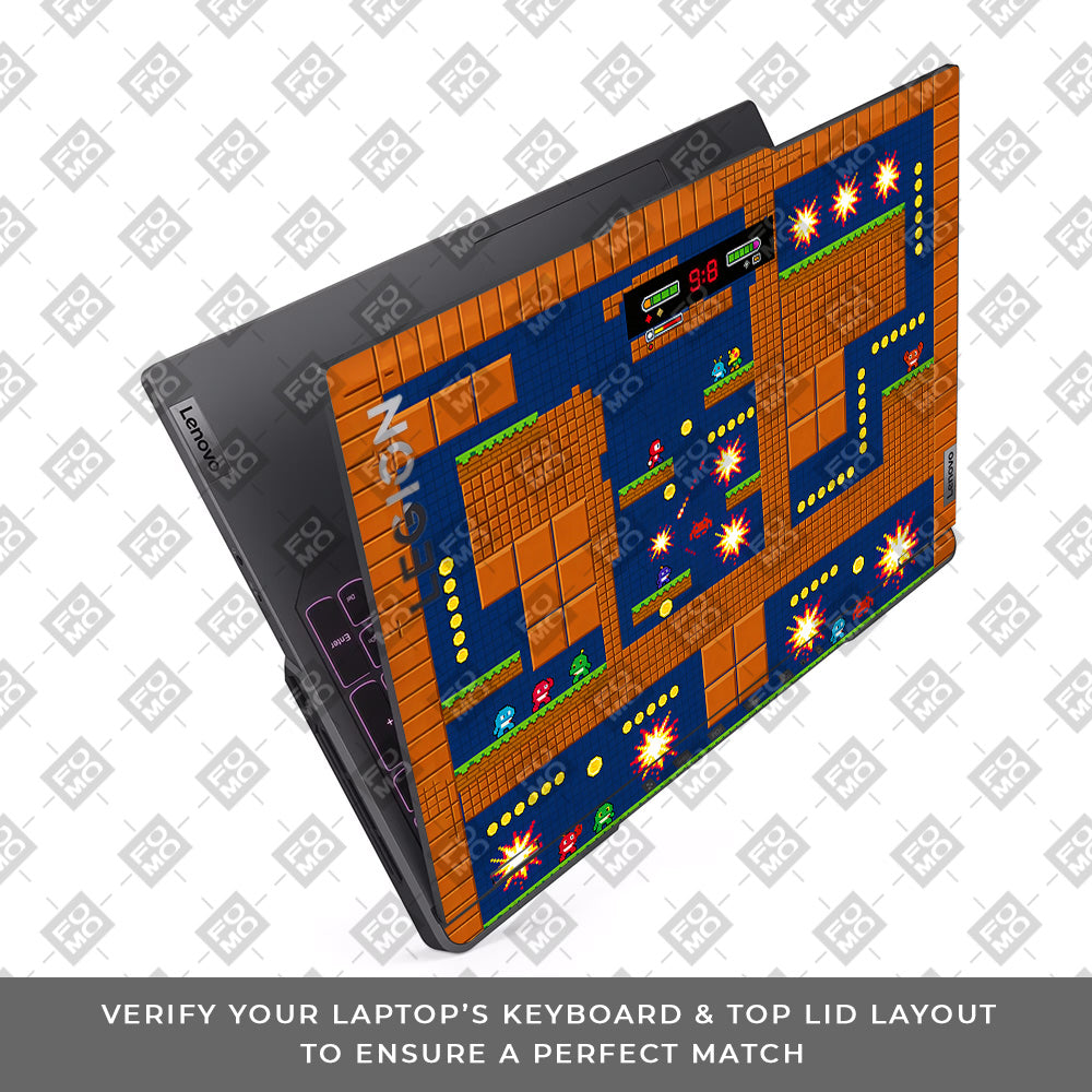 Pixelated Retro Arcade Lenovo Legion 5 Pro 16IRX8 and 16IRX9 3D Laptop Skin