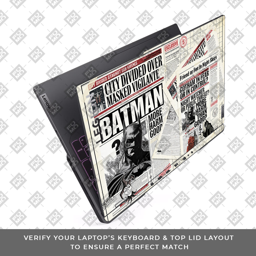 Batman Gotham’s Legacy Lenovo Legion 5 Pro 16IRX8 and 16IRX9 3D Laptop Skin