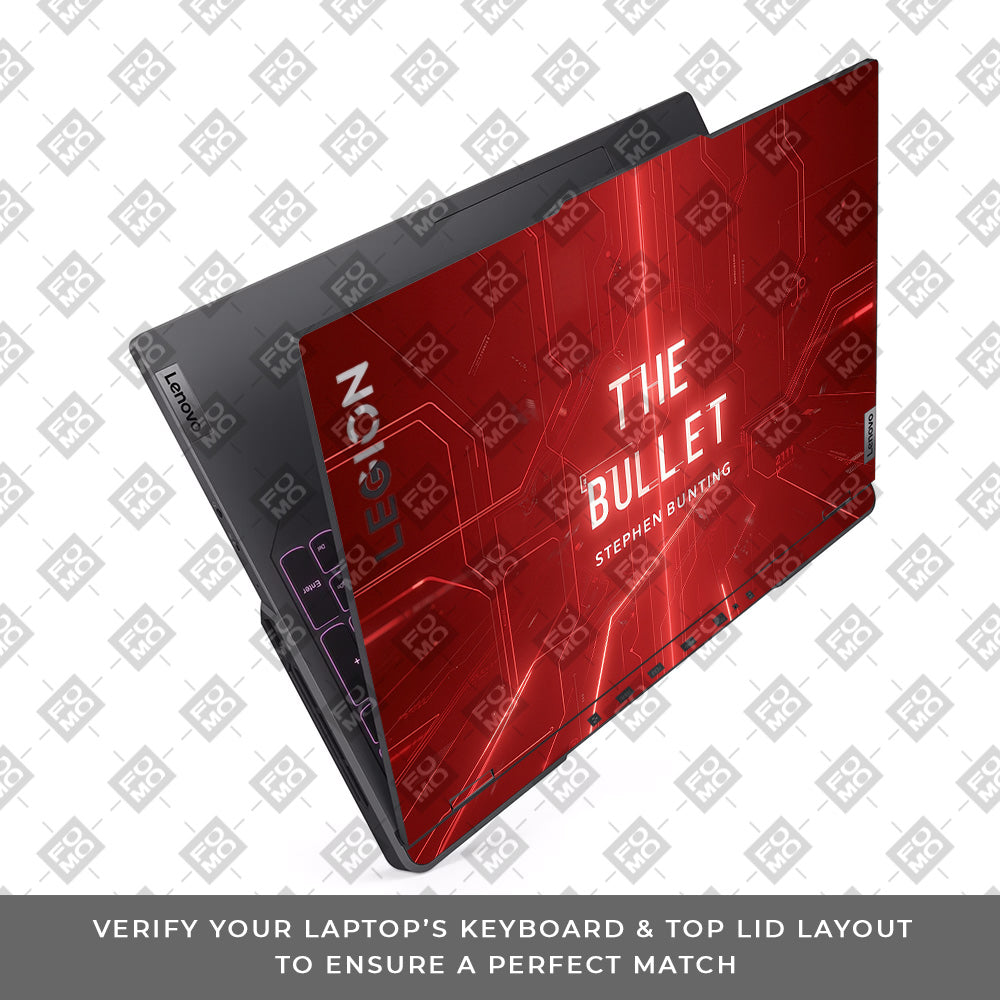 The Bullet Lenovo Legion 5 Pro 16IRX8 and 16IRX9 3D Laptop Skin