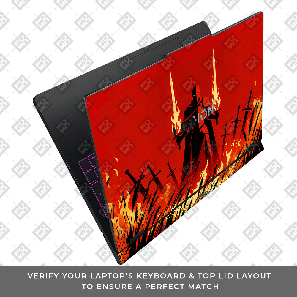Knight of Flames Lenovo Legion Pro 5 16IAX10 3D Laptop Skin