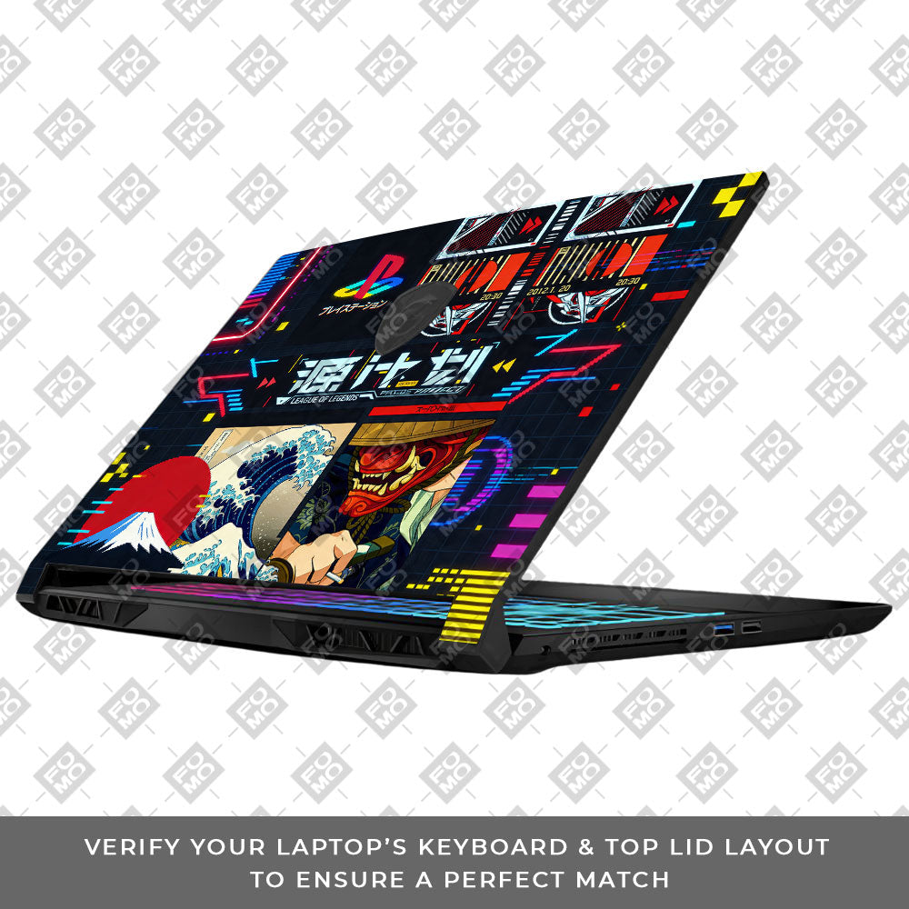 PlayStation Retro MSI Katana 15 B13V 3D Laptop Skin