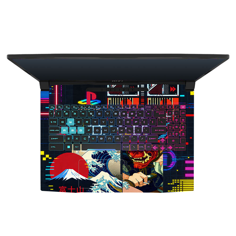 PlayStation Retro MSI Katana 15 B13V 3D Laptop Skin
